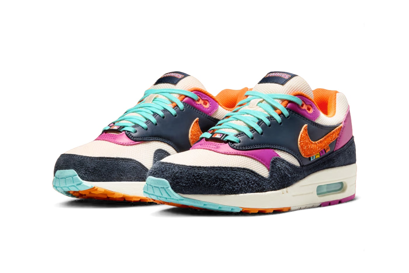 Nike Air Max 1 "San Diego Padres" Release Info Dark Obsidian/Coconut Milk/Fireberry-Magma Orange IQ2847-400