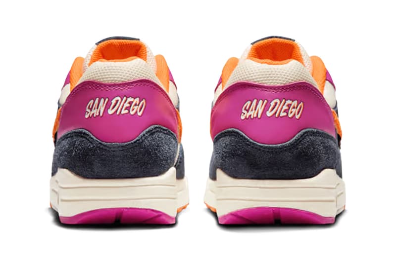 Nike Air Max 1 "San Diego Padres" Release Info Dark Obsidian/Coconut Milk/Fireberry-Magma Orange IQ2847-400