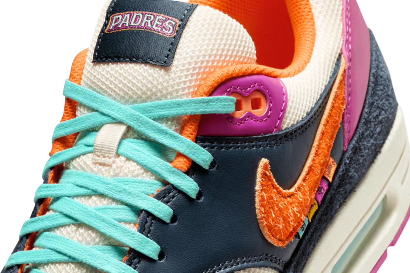 Nike Air Max 1 "San Diego Padres" Release Info Dark Obsidian/Coconut Milk/Fireberry-Magma Orange IQ2847-400