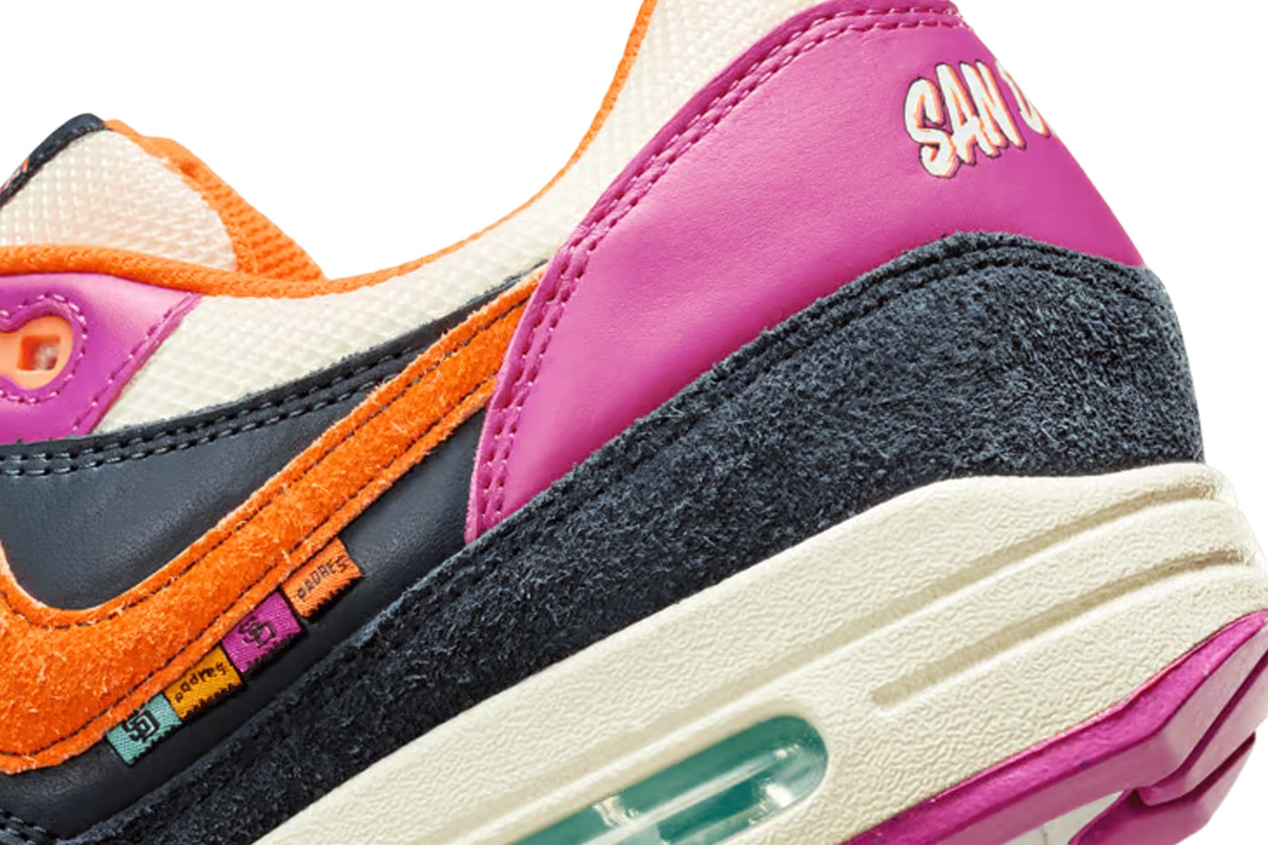 Nike Air Max 1 "San Diego Padres" Release Info Dark Obsidian/Coconut Milk/Fireberry-Magma Orange IQ2847-400