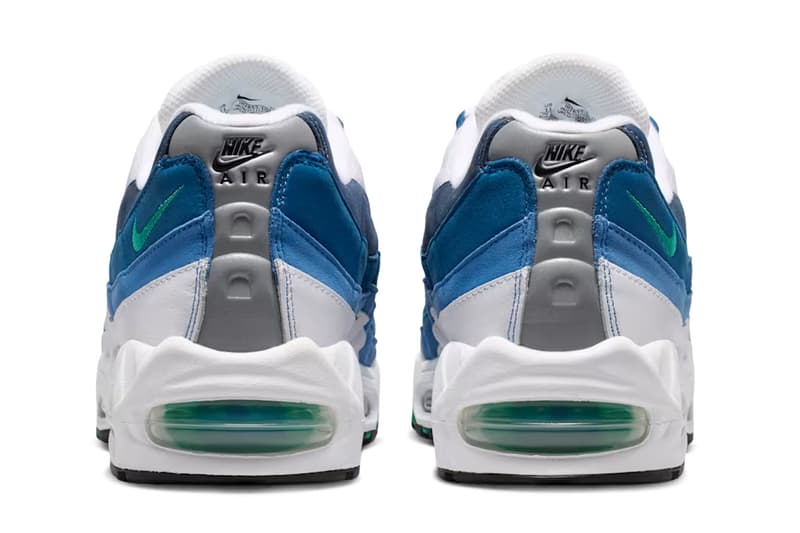 Nike Air Max 95 Big Bubble "Slate" Release Info IH7855-100 White/Lake Blue-French Blue-Emerald Green