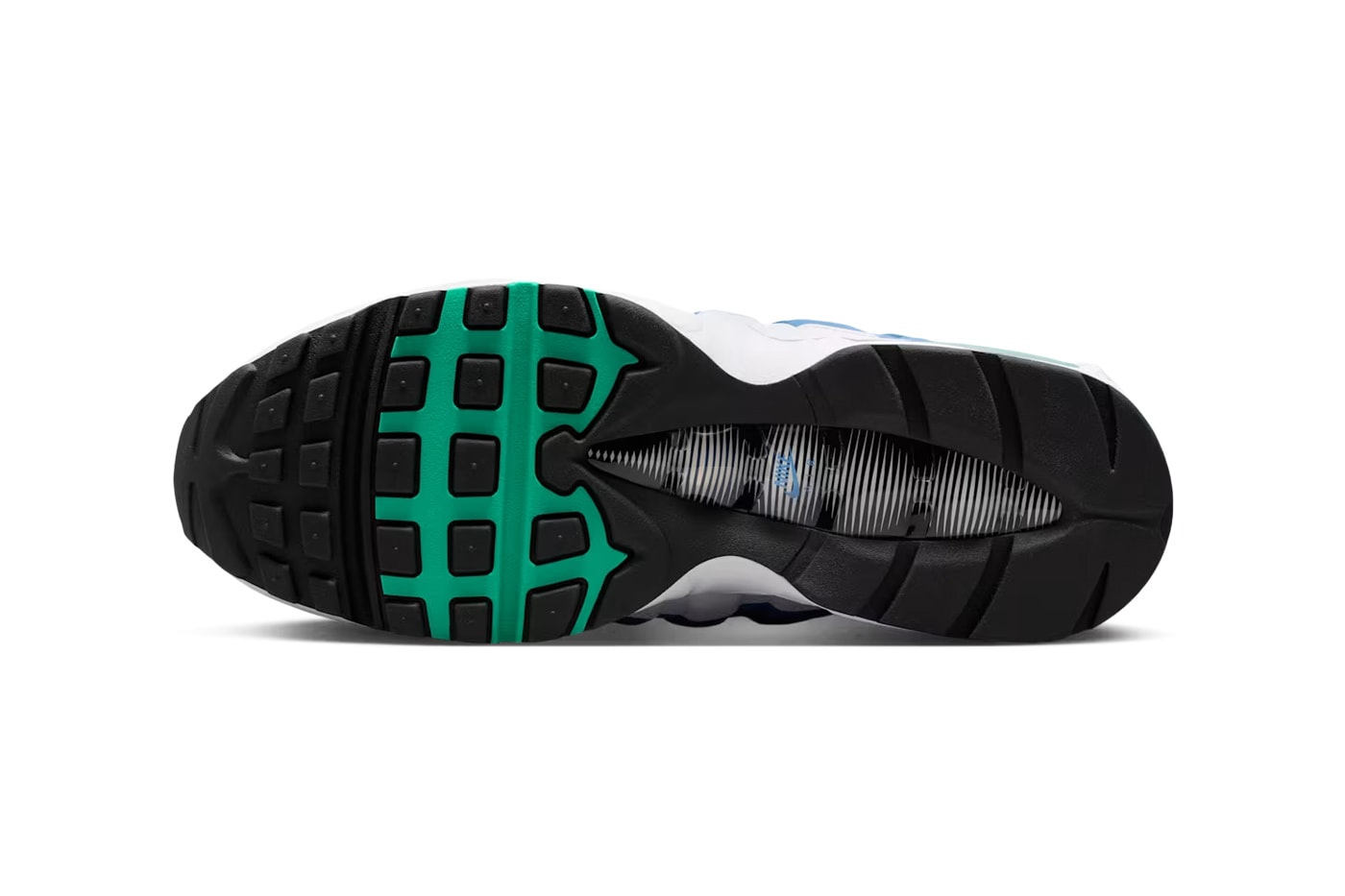 Nike Air Max 95 Big Bubble "Slate" Release Info IH7855-100 White/Lake Blue-French Blue-Emerald Green