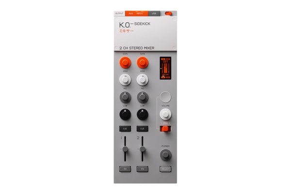 Teenage Engineering EP-136 K.O. Sidekick compact stereo mixer with EP-series sampler attached