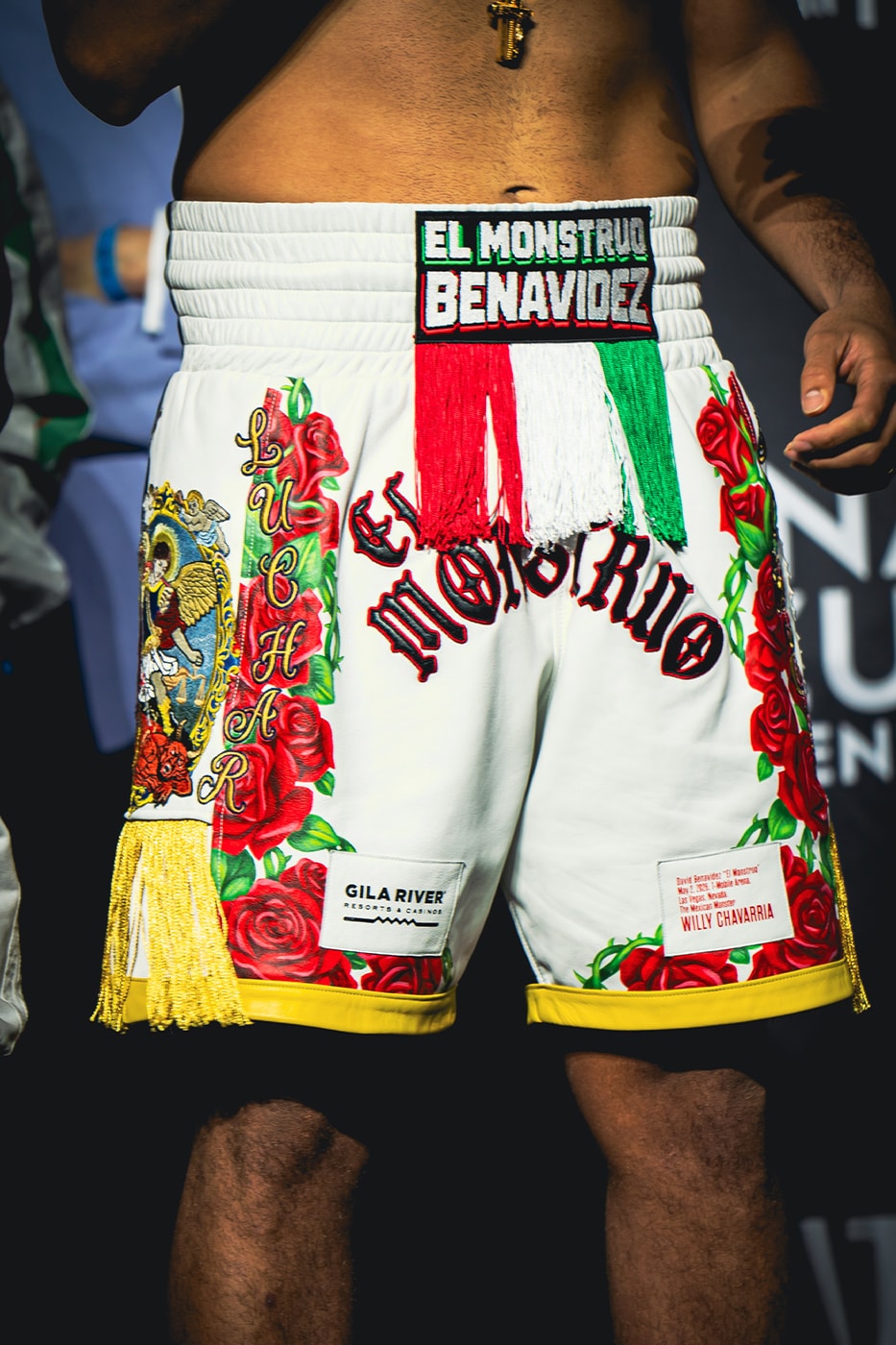 Willy Chavarria Designed Custom Fight Night Armor for Undefeated Champion David Benavidez boxing fighting gilberto zurdo ramirez