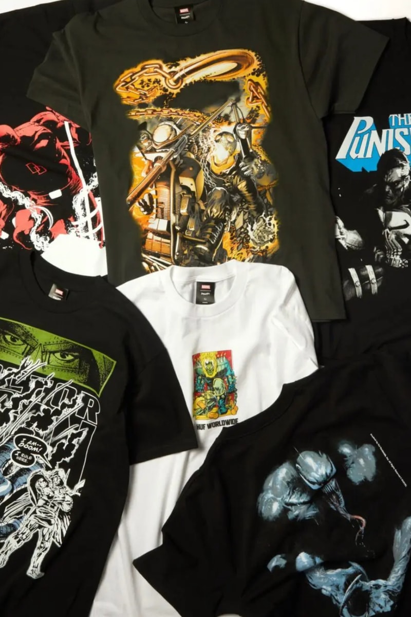 HUF MARVEL Collection Release Info Wolverine Spider-Man Venom Ghost Rider Punisher Daredevil Doctor Doom