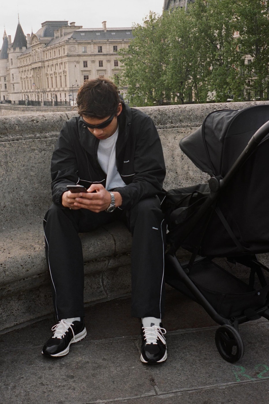 JJJJound Elevates the Tracksuit With Its Latest Drop justin saunder montreal Reflective Stripe Track Pant and Full Zip Parka