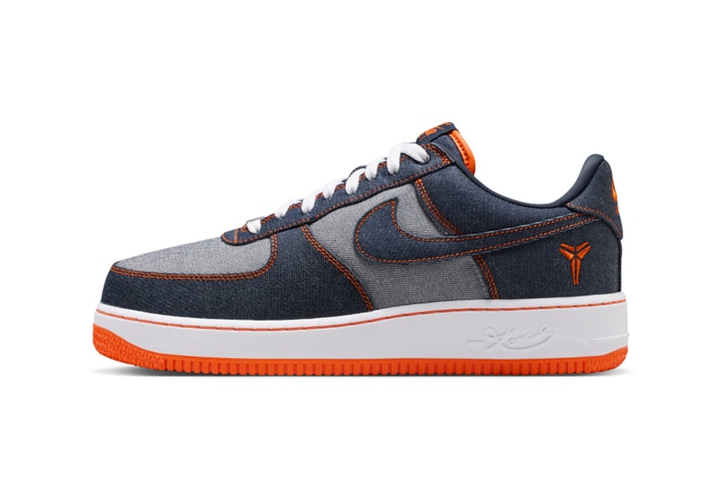 Kobe Bryant x Nike Air Force 1 Low Protro "Denim" IM1980-400 Release Info Obsidian/Safety Orange-White snkrs app