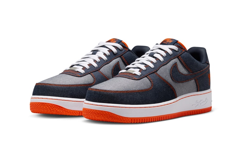 Kobe Bryant x Nike Air Force 1 Low Protro "Denim" IM1980-400 Release Info Obsidian/Safety Orange-White snkrs app