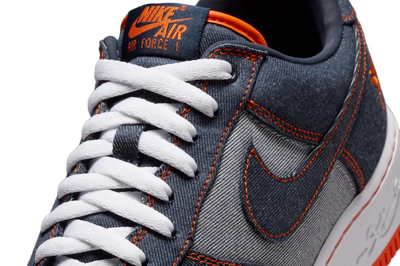 Kobe Bryant x Nike Air Force 1 Low Protro "Denim" IM1980-400 Release Info Obsidian/Safety Orange-White snkrs app