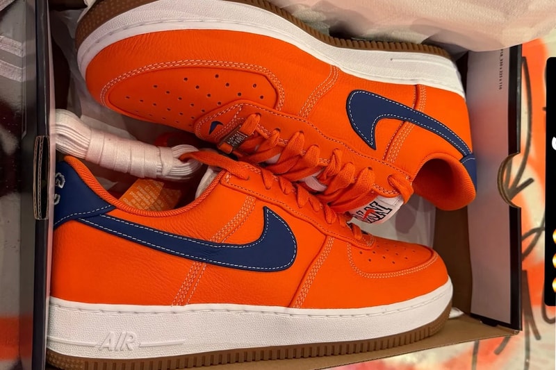 Nike Air Force 1 Low Retro PRM "NYC" First Look Release Info Safety Orange/Rush Blue-White IV2705-819 new york knicks