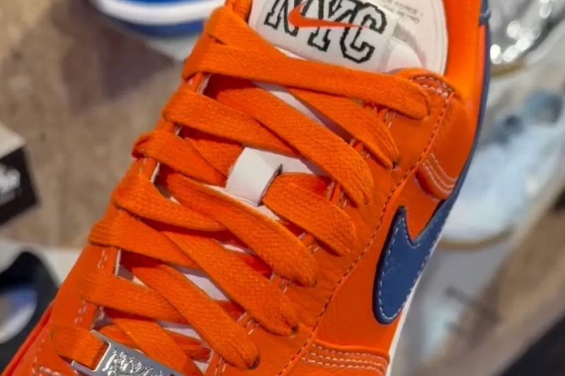 Nike Air Force 1 Low Retro PRM "NYC" First Look Release Info Safety Orange/Rush Blue-White IV2705-819 new york knicks