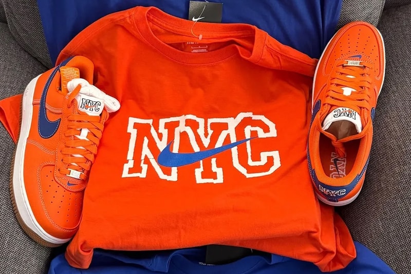 Nike Air Force 1 Low Retro PRM "NYC" First Look Release Info Safety Orange/Rush Blue-White IV2705-819 new york knicks