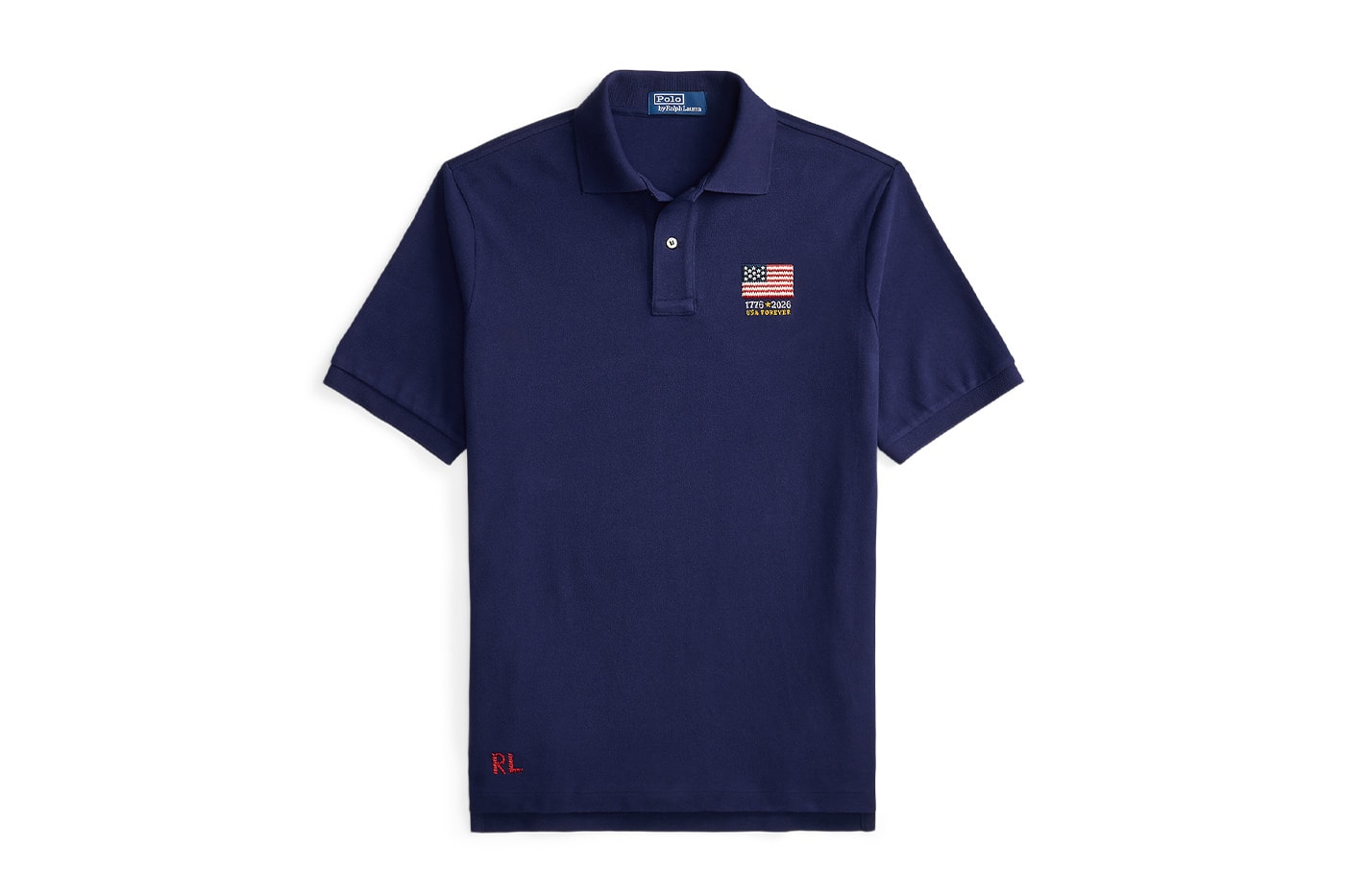Special Delivery: Ralph Lauren Curates Historic USPS Stamp Collection for America's 250th Anniversary exclusive apparel capsule American Flag Sweater, a classic Polo Shirt, and a tailored Ball Cap united states accessories