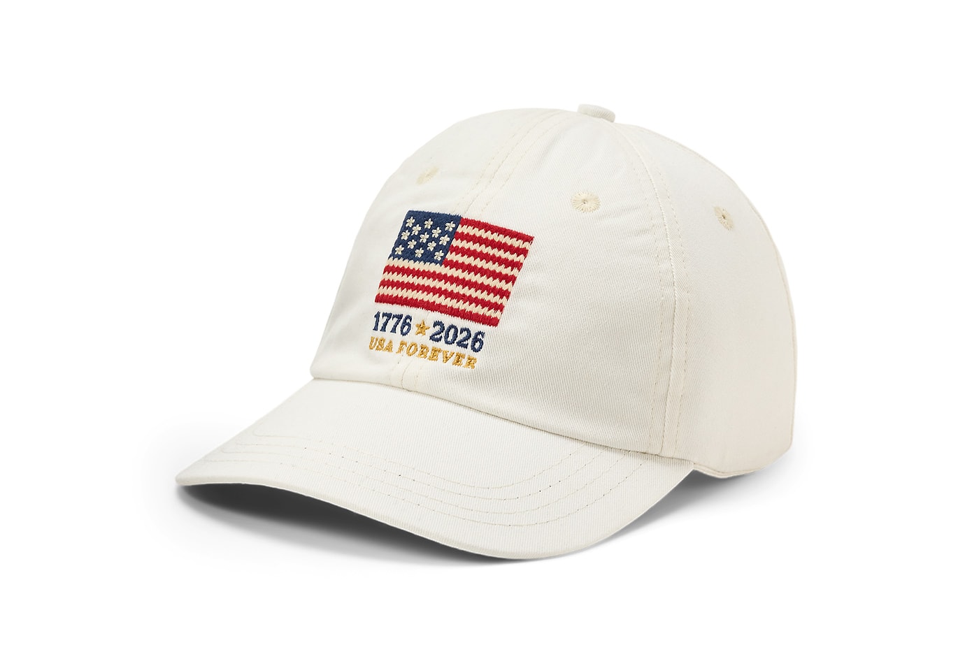 Special Delivery: Ralph Lauren Curates Historic USPS Stamp Collection for America's 250th Anniversary exclusive apparel capsule American Flag Sweater, a classic Polo Shirt, and a tailored Ball Cap united states accessories