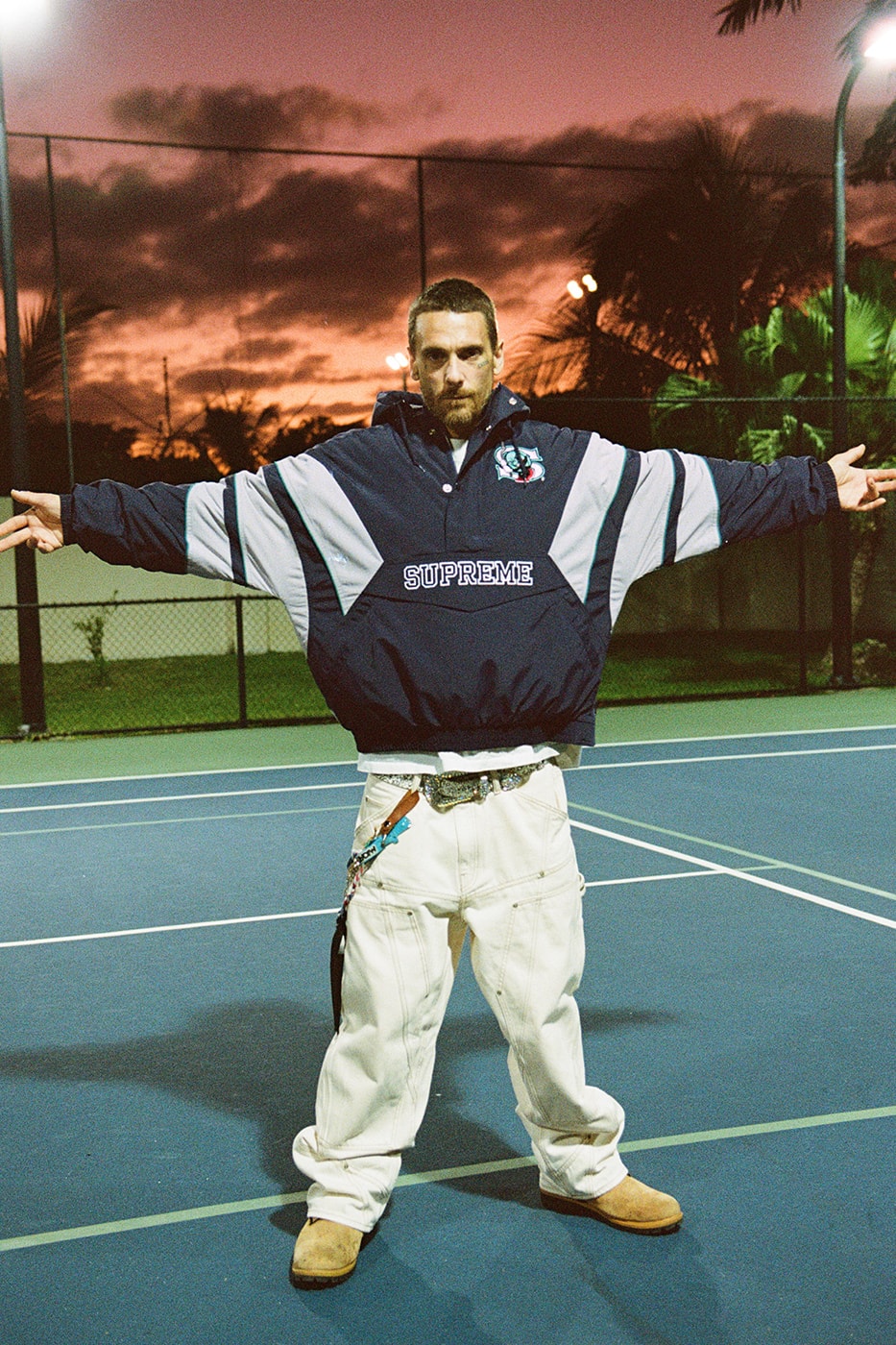 SALEM x Supreme Spring 2026 Collaboration lookbook release info american music artist group jack donoghue john holland meather marlatt chicago juke jacket hooded sweatshirt short sleeve top new era socks 