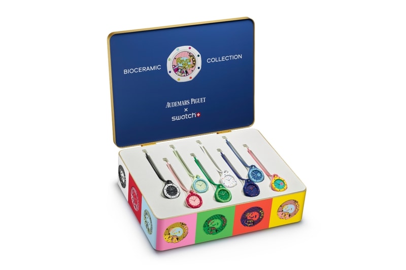 Swatch x Audemars Piguet Royal Pop Collaboration Release Info OTTO ROSSO/SSX03R100 HUIT BLANC/SSX03W100N GREEN EIGHT/SSX03G100N BLAUE ACHT/SSX03L101N  ORENJI HACHI/SSX03L103N LAN BA/SSX03L100N  OCHO NEGRO/SSX03W101N OTG ROZ/SSX03J100N