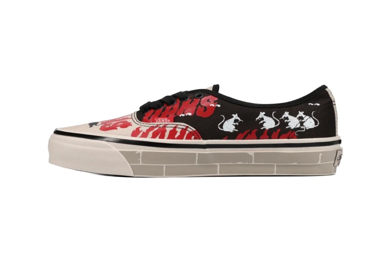 Vans x SOON.EASY LX Authentic 44 in Taupe Mist and Faded Black colorway, showing side profile and design details - detail view 1