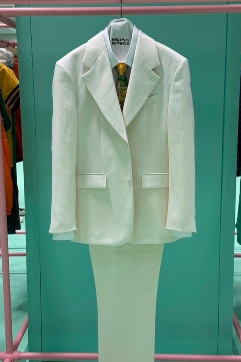 First Look at Bad Bunny's Exclusive Zara x Benito Antonio Collection suits met gala super bowl hafltime show mall pr