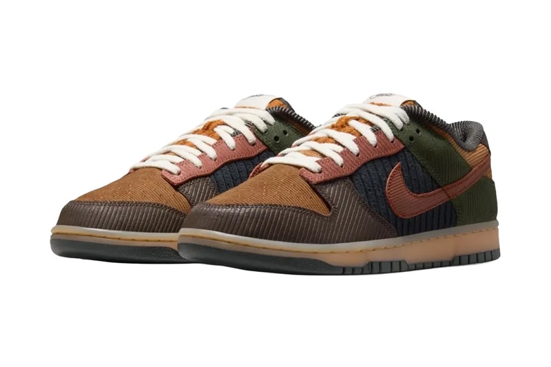 Nike Dunk Low Retro Premium Light British Tan Corduroy IB7746-201 Official Images