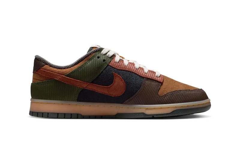 Nike Dunk Low Retro Premium Light British Tan Corduroy IB7746-201 Official Images