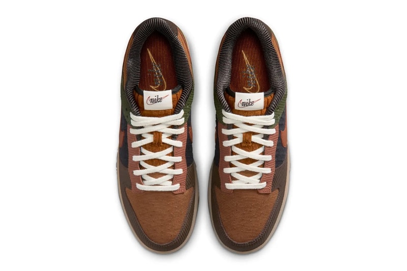 Nike Dunk Low Retro Premium Light British Tan Corduroy IB7746-201 Official Images