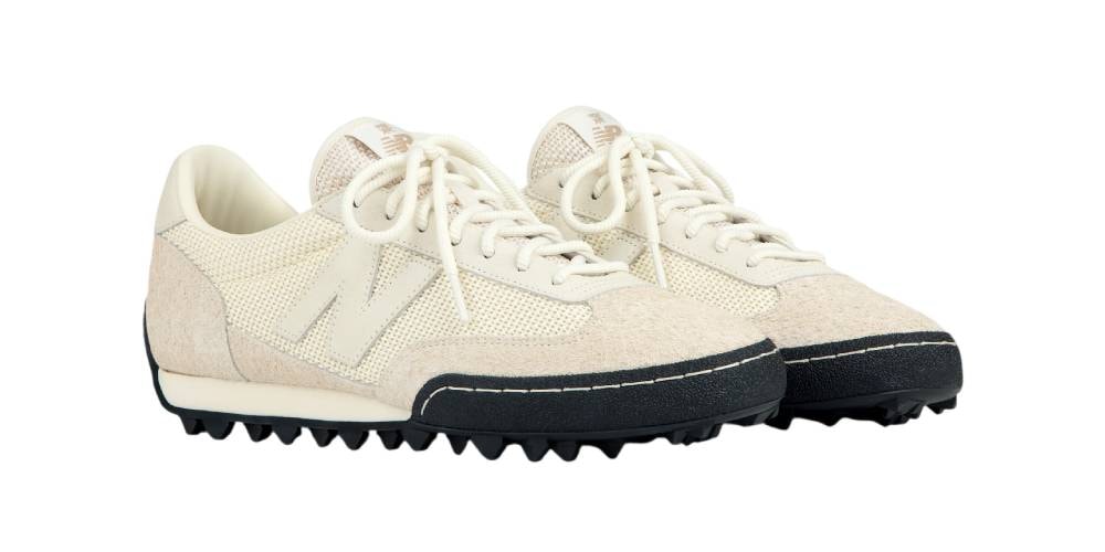 The Aimé Leon Dore x New Balance Gator “Cream” Disguises a Queens Crest in Hairy Suede