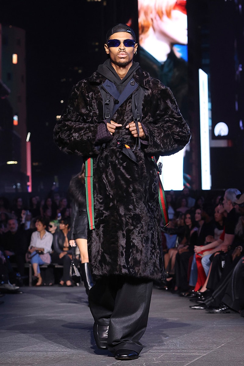 Demna Takes Over Times Square With the Debut of "GucciCore" for Cruise 2027 mariah carey shawn mendes tom brady kim kardashian paris hilton