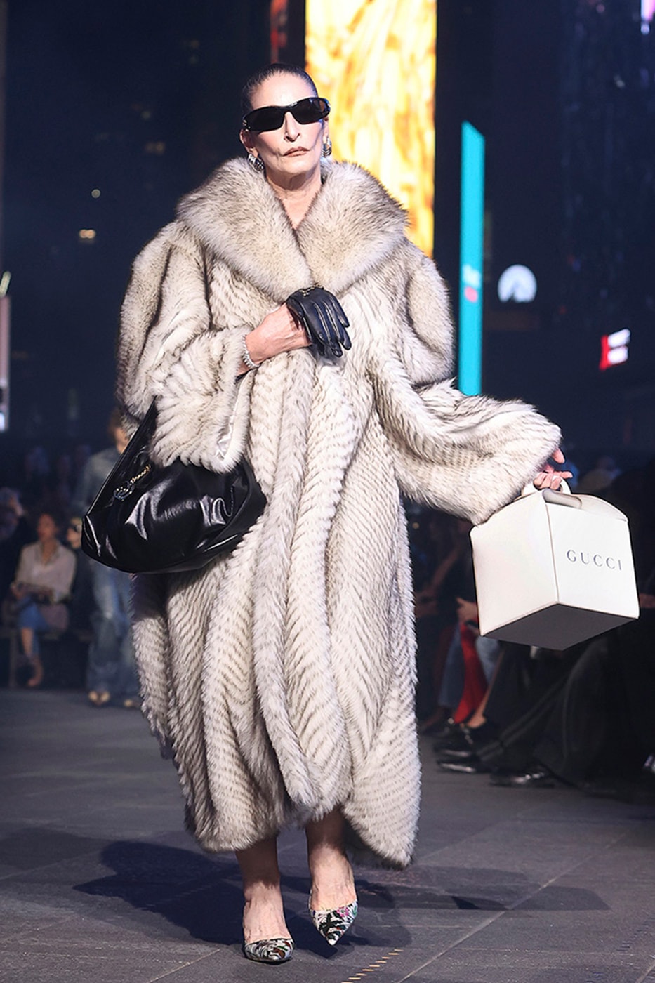 Demna Takes Over Times Square With the Debut of "GucciCore" for Cruise 2027 mariah carey shawn mendes tom brady kim kardashian paris hilton