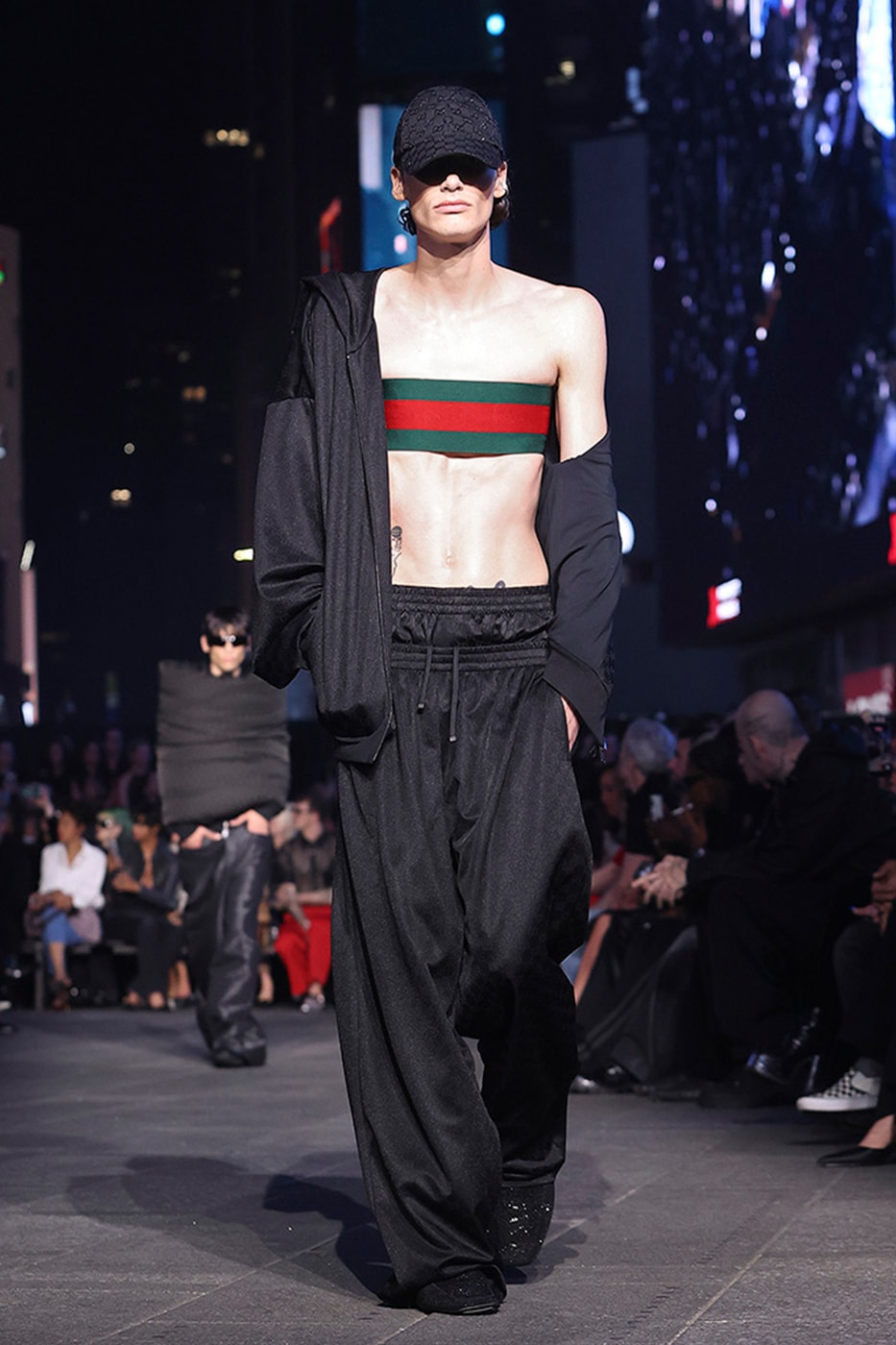 Demna Takes Over Times Square With the Debut of "GucciCore" for Cruise 2027 mariah carey shawn mendes tom brady kim kardashian paris hilton