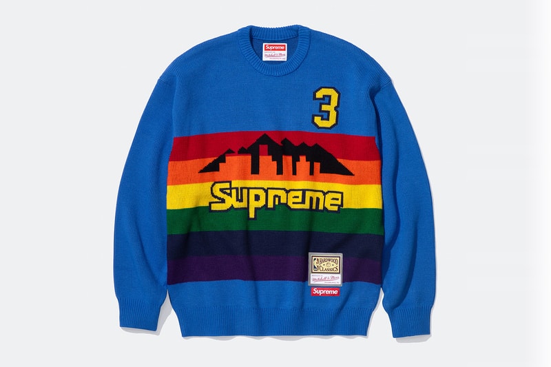 Mitchell & Ness x Supreme Spring 2026 Collaboration mlb nba Atlanta Braves, Houston Astros, Denver Nuggets and Washington Bullets Hooded Satin Varsity Jacket, Wool Varsity Jacket, Sweater, Basketball Jersey, Hooded Sweatshirt, Jean, Sweatpant, Denim Short, Basketball Short, New Era and Headband