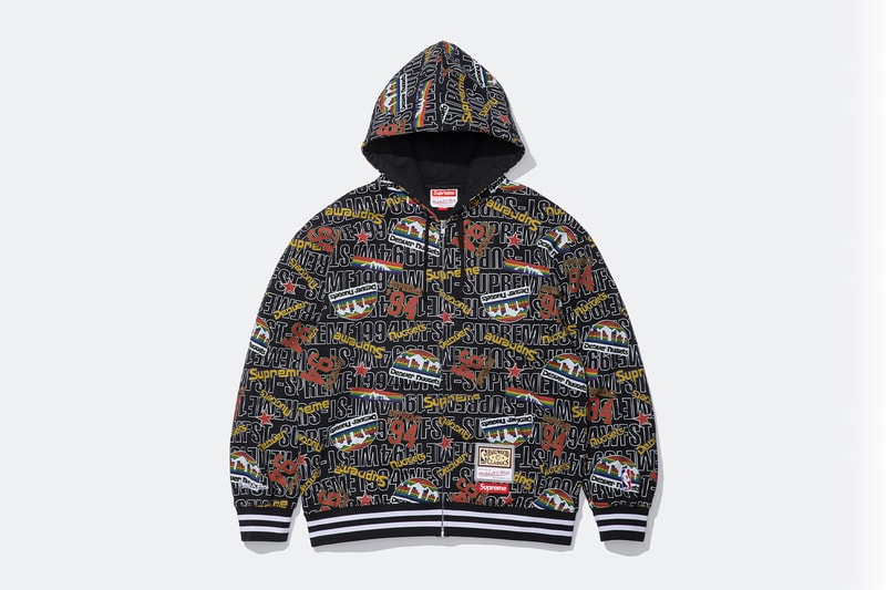 Mitchell & Ness x Supreme Spring 2026 Collaboration mlb nba Atlanta Braves, Houston Astros, Denver Nuggets and Washington Bullets Hooded Satin Varsity Jacket, Wool Varsity Jacket, Sweater, Basketball Jersey, Hooded Sweatshirt, Jean, Sweatpant, Denim Short, Basketball Short, New Era and Headband