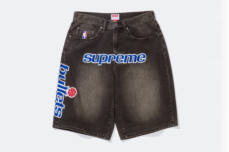 Mitchell & Ness x Supreme Spring 2026 Collaboration mlb nba Atlanta Braves, Houston Astros, Denver Nuggets and Washington Bullets Hooded Satin Varsity Jacket, Wool Varsity Jacket, Sweater, Basketball Jersey, Hooded Sweatshirt, Jean, Sweatpant, Denim Short, Basketball Short, New Era and Headband