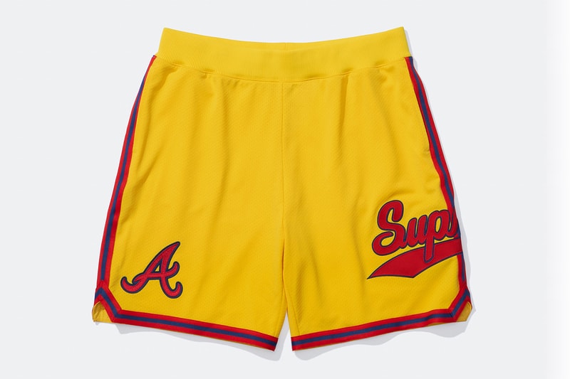 Mitchell & Ness x Supreme Spring 2026 Collaboration mlb nba Atlanta Braves, Houston Astros, Denver Nuggets and Washington Bullets Hooded Satin Varsity Jacket, Wool Varsity Jacket, Sweater, Basketball Jersey, Hooded Sweatshirt, Jean, Sweatpant, Denim Short, Basketball Short, New Era and Headband