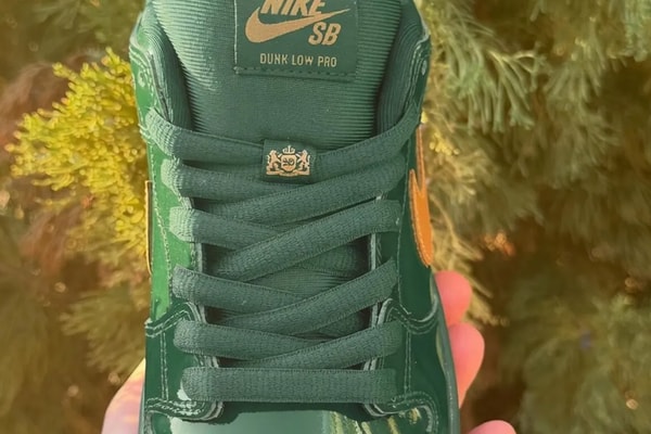 Nike SB Dunk Low "Green Patent" Black Spruce/Metallic Gold-Black-Bright Ceramic first look Q0431-300