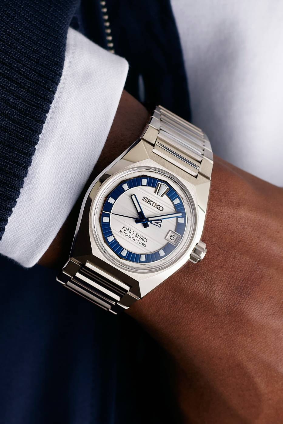 King Seiko 145th Anniversary Vanac Limited Edition Silver-white and Blue Dial HKF004 Release Info 