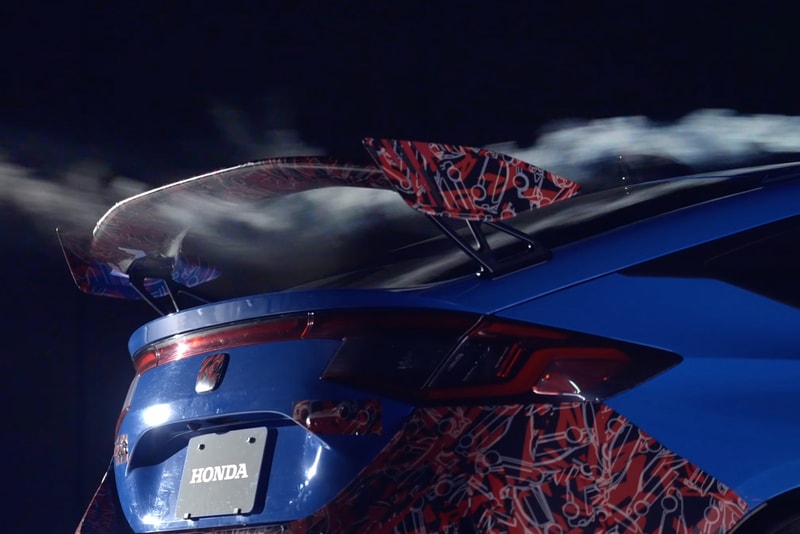 Honda Civic Type R HRC prototype with aggressive aero testing on track