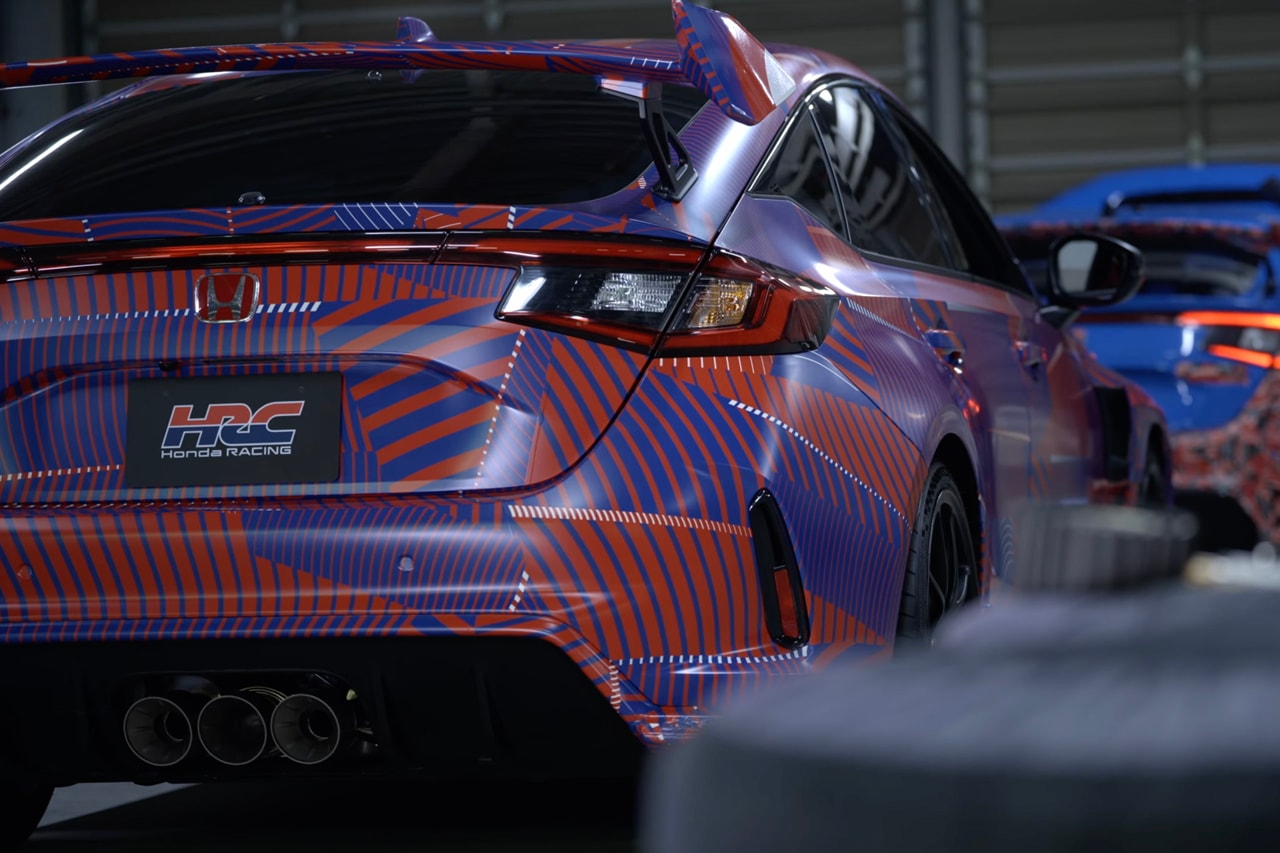 Honda Civic Type R HRC prototype with aggressive aero testing on track