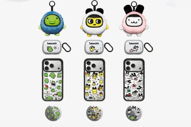 CASETiFY and Tamagotchi Team up for a Retro SS26 Accessories Collection collaboration carry on suitcase phone accessories 