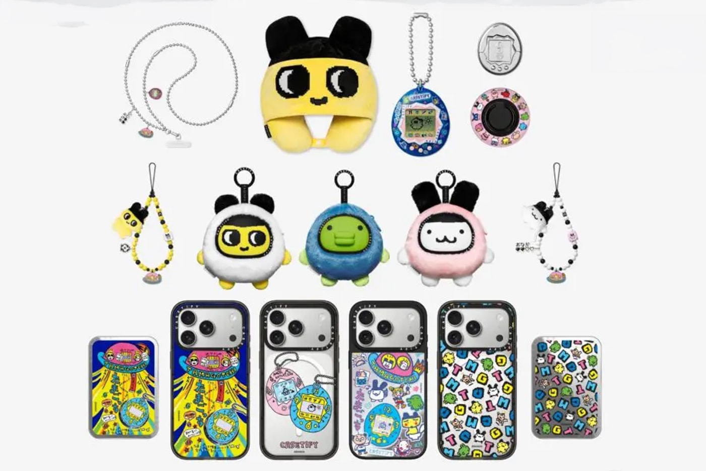 CASETiFY and Tamagotchi Team up for a Retro SS26 Accessories Collection collaboration carry on suitcase phone accessories 