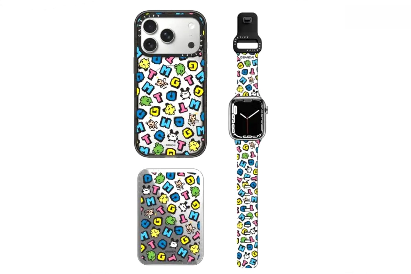 CASETiFY and Tamagotchi Team up for a Retro SS26 Accessories Collection collaboration carry on suitcase phone accessories 