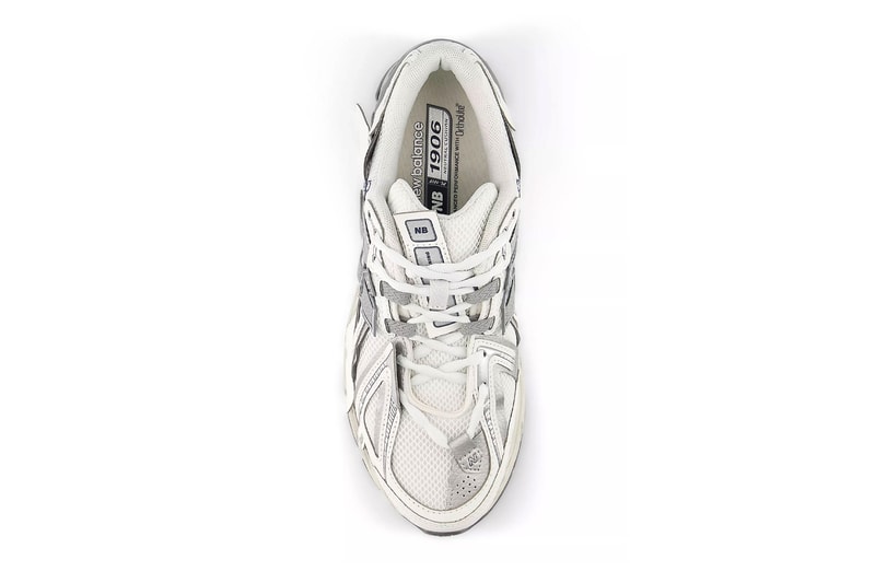 New Balance 1906A in Reflection/Shadow Grey colorway, featuring tonal grey upper with layered overlays and technical construction details - detail view 5