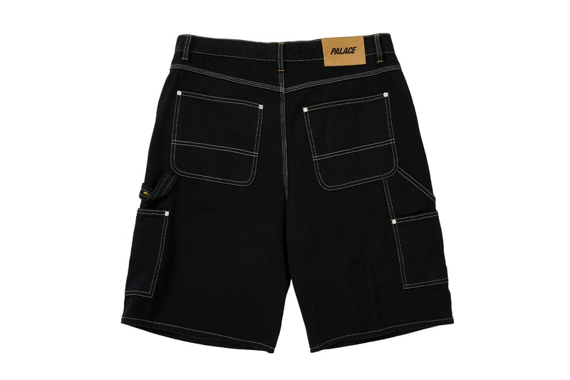 Everything Dropping at Palace This Week Summer 2026 drop 4 Baggy Carp Short in Black and Flowers. - Big Apple Knit in Flashy Fluro, Navy, Off White - Golf P-Frame 5-Panel Snapback in Black, Navy and White - Rubbed P3 Hoodie in Black, Concrete Grey, Navy, skyline Blue, Deep Green rizla collab
