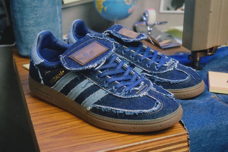 adidas Handball Spezial LT Atmos “Denim” KJ5754 adidas Handball Spezial Lo Pro Atmos Pink “Denim” KJ5755 Release Info