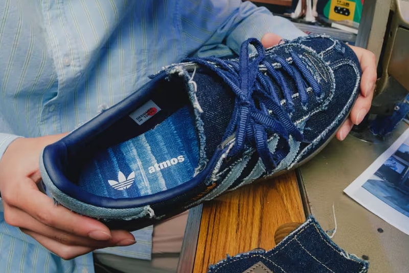 adidas Handball Spezial LT Atmos “Denim” KJ5754 adidas Handball Spezial Lo Pro Atmos Pink “Denim” KJ5755 Release Info