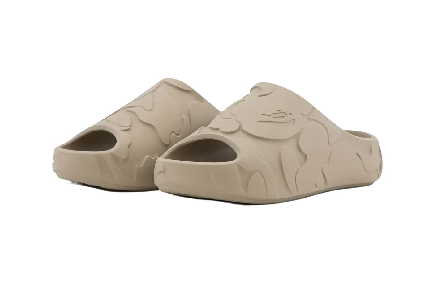 BAPE Slides Camo pack beige black Release Info