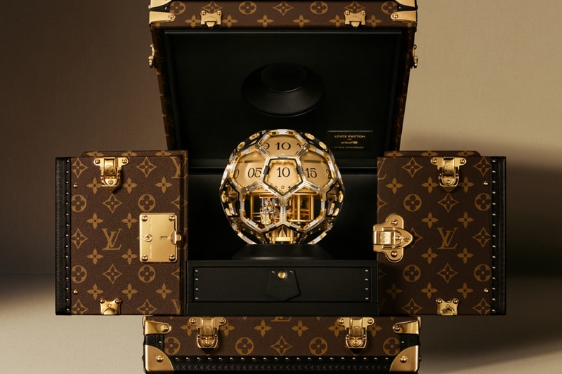 Louis Vuitton Unity Time Object clock with skeletonized movement and diamond time display for UNICEF charity auction