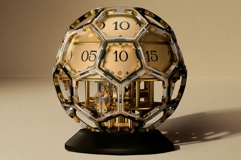 Louis Vuitton Unity Time Object clock with skeletonized movement and diamond time display for UNICEF charity auction