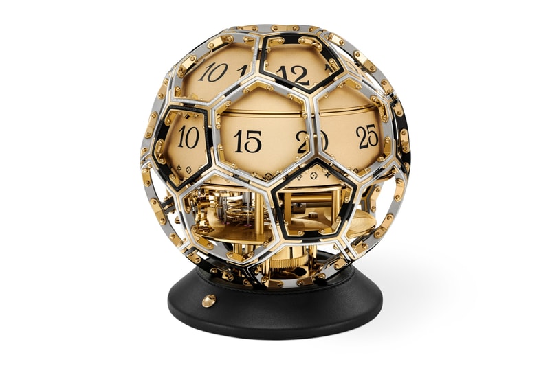 Louis Vuitton Unity Time Object clock with skeletonized movement and diamond time display for UNICEF charity auction