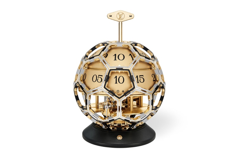 Louis Vuitton Unity Time Object clock with skeletonized movement and diamond time display for UNICEF charity auction