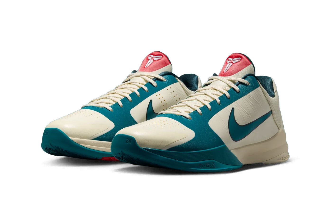Caitlin Clark x Nike Kobe 5 Protro "Scrabble" Coconut Milk/Midnight Spruce-University Red-Bright Spruce IZ1852-100